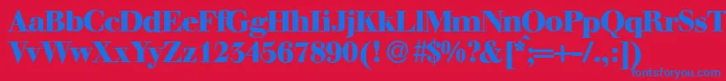 WalbaumdisplayHeavyRegular Font – Blue Fonts on Red Background