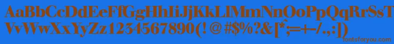 WalbaumdisplayHeavyRegular Font – Brown Fonts on Blue Background