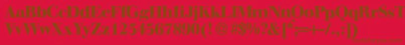 WalbaumdisplayHeavyRegular Font – Brown Fonts on Red Background