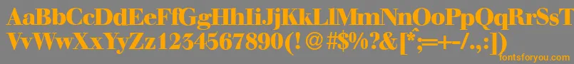 WalbaumdisplayHeavyRegular Font – Orange Fonts on Gray Background