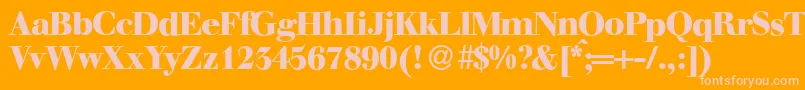 WalbaumdisplayHeavyRegular Font – Pink Fonts on Orange Background