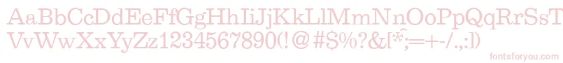 E710RomanRegular Font – Pink Fonts on White Background