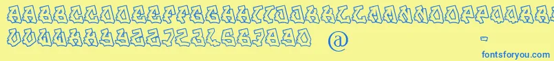 JamSession Font – Blue Fonts on Yellow Background