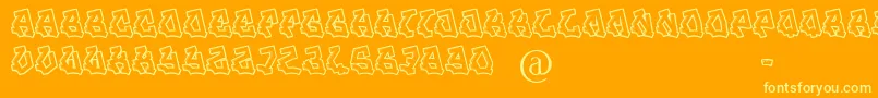 JamSession Font – Yellow Fonts on Orange Background