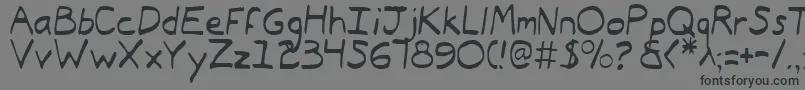 Шрифт TypeecanoeLight – чёрные шрифты на сером фоне