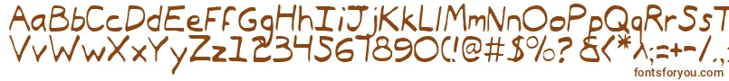 Шрифт TypeecanoeLight – коричневые шрифты