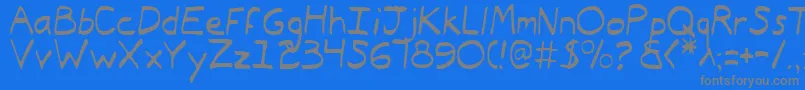 フォントTypeecanoeLight – 青い背景に灰色の文字