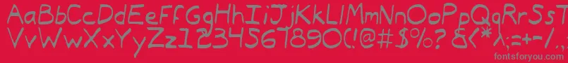 TypeecanoeLight Font – Gray Fonts on Red Background
