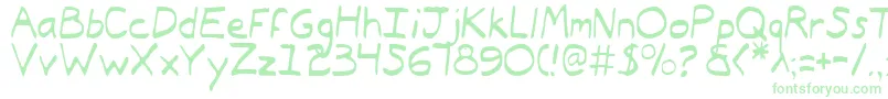 TypeecanoeLight-fontti – vihreät fontit