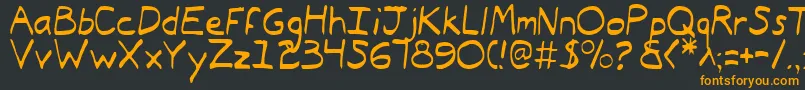 Шрифт TypeecanoeLight – оранжевые шрифты на чёрном фоне