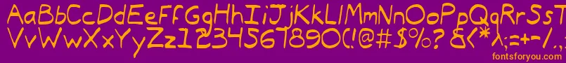Шрифт TypeecanoeLight – оранжевые шрифты на фиолетовом фоне