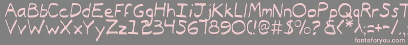フォントTypeecanoeLight – 灰色の背景にピンクのフォント
