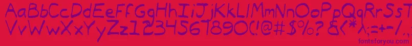 Шрифт TypeecanoeLight – фиолетовые шрифты на красном фоне
