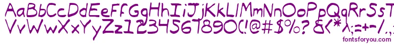 フォントTypeecanoeLight – 紫色のフォント