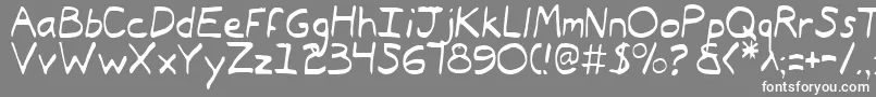 TypeecanoeLight-Schriftart – Weiße Schriften auf grauem Hintergrund