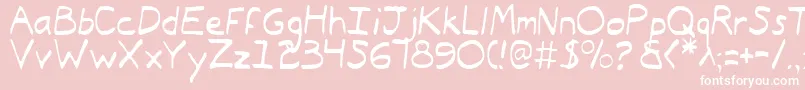 Шрифт TypeecanoeLight – белые шрифты на розовом фоне