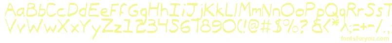 Czcionka TypeecanoeLight – żółte czcionki