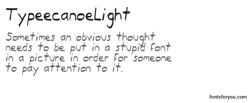 TypeecanoeLight Font