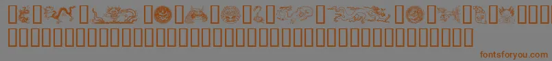 Dragons Font – Brown Fonts on Gray Background