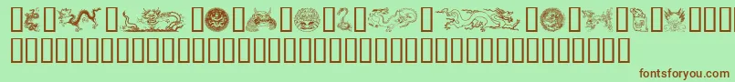Dragons Font – Brown Fonts on Green Background