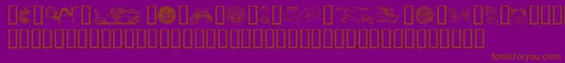 Dragons Font – Brown Fonts on Purple Background