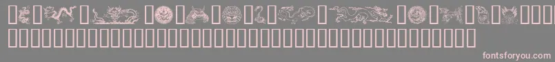 Dragons Font – Pink Fonts on Gray Background