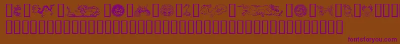 Dragons Font – Purple Fonts on Brown Background