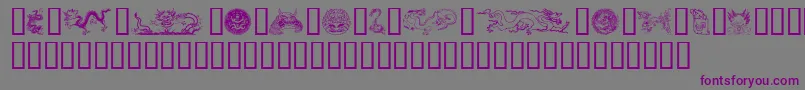 Dragons Font – Purple Fonts on Gray Background
