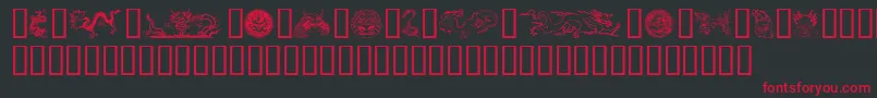 Dragons Font – Red Fonts on Black Background