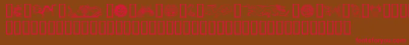 Dragons Font – Red Fonts on Brown Background