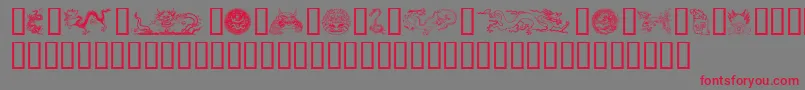 Dragons Font – Red Fonts on Gray Background