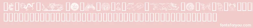 フォントDragons – ピンクの背景に白い文字