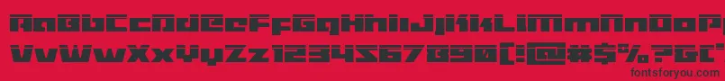 Turbochargelaser Font – Black Fonts on Red Background