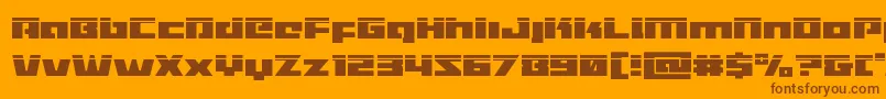 Turbochargelaser Font – Brown Fonts on Orange Background