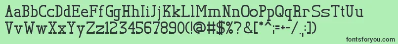 TlSerif Font – Black Fonts on Green Background