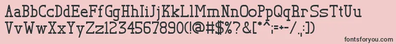 Fonte TlSerif – fontes pretas em um fundo rosa