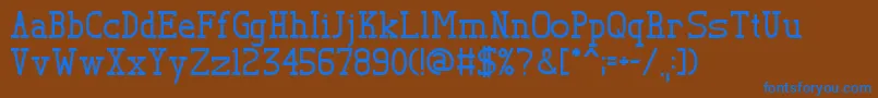 フォントTlSerif – 茶色の背景に青い文字