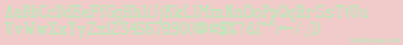 TlSerif Font – Green Fonts on Pink Background