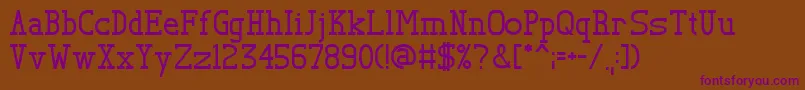 Lisätietoja TlSerif-fontista TlSerif-fontti – violetit fontit ruskealla taustalla