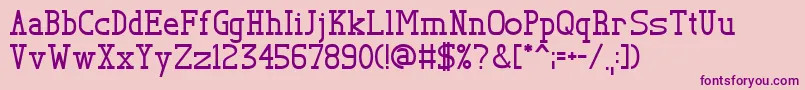 TlSerifフォントについての詳細 フォントTlSerif – ピンクの背景に紫のフォント