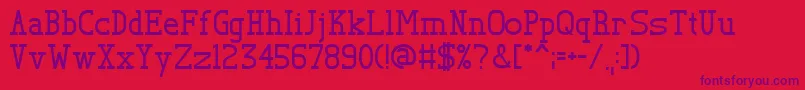 TlSerif Font – Purple Fonts on Red Background