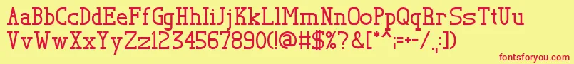 TlSerif Font – Red Fonts on Yellow Background