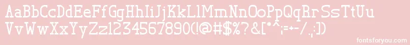 フォントTlSerif – ピンクの背景に白い文字