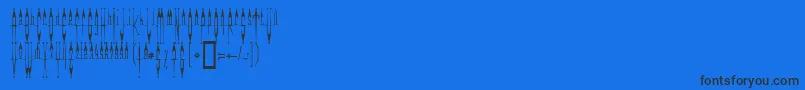 Шрифт EvilclownUp – чёрные шрифты на синем фоне