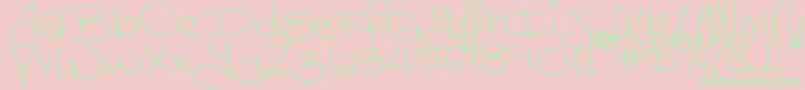 Megaink Font – Green Fonts on Pink Background