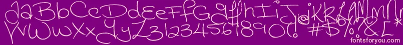 Megaink Font – Pink Fonts on Purple Background