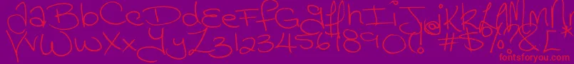 Megaink Font – Red Fonts on Purple Background