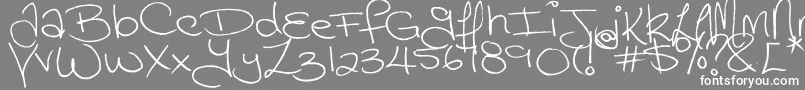 Megaink Font – White Fonts on Gray Background