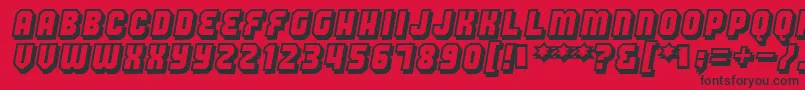 Hangthedj-Schriftart – Schwarze Schriften auf rotem Hintergrund