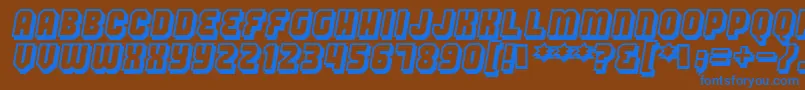 Fonte Hangthedj – fontes azuis em um fundo marrom